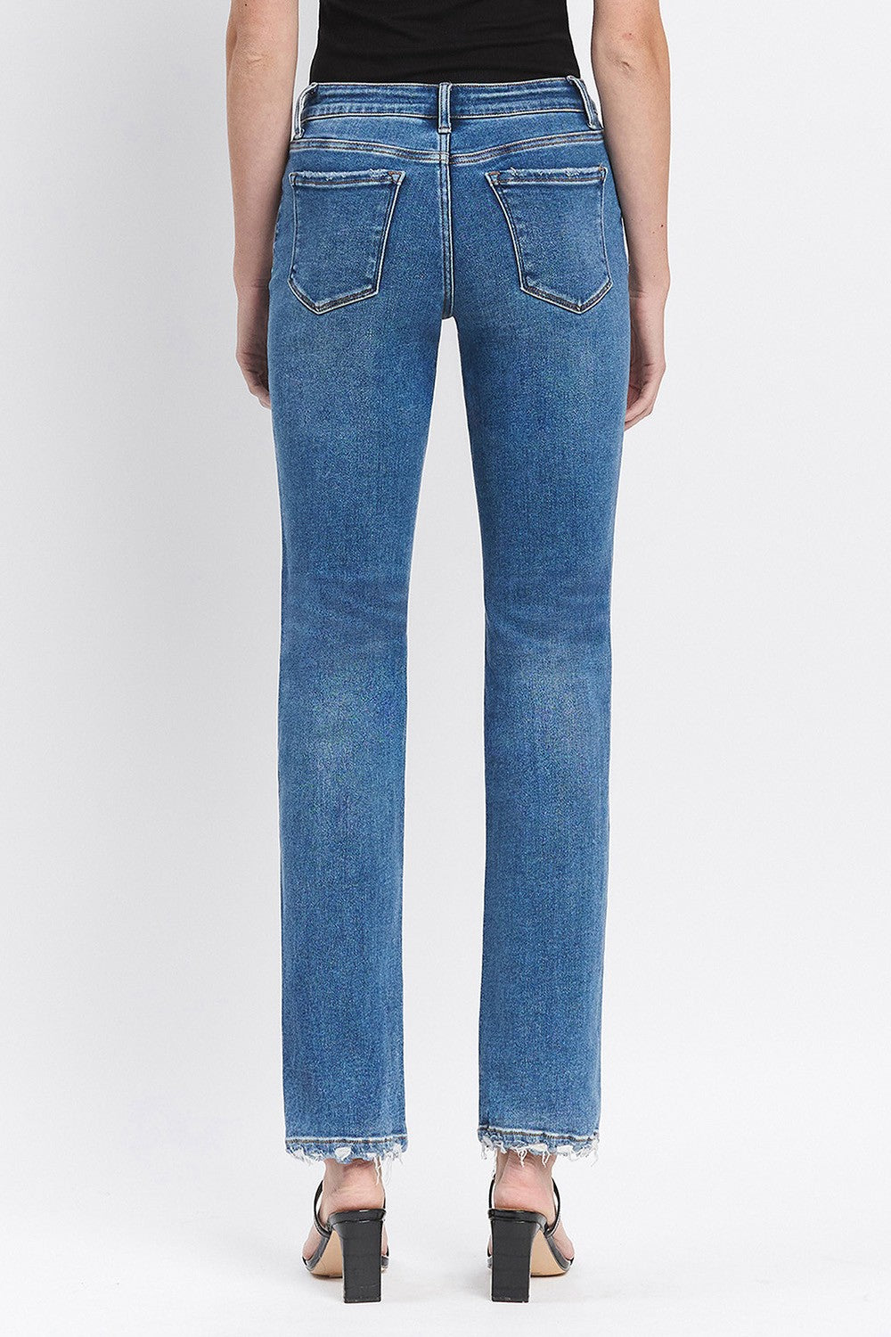 Mid Rise Straight Denim