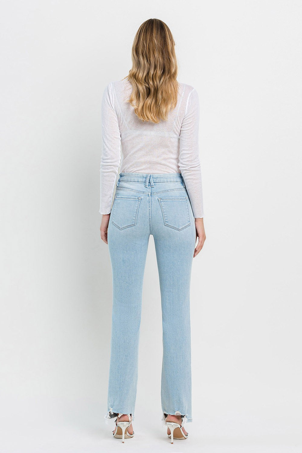 CUTIE Raw Back Hem Denim