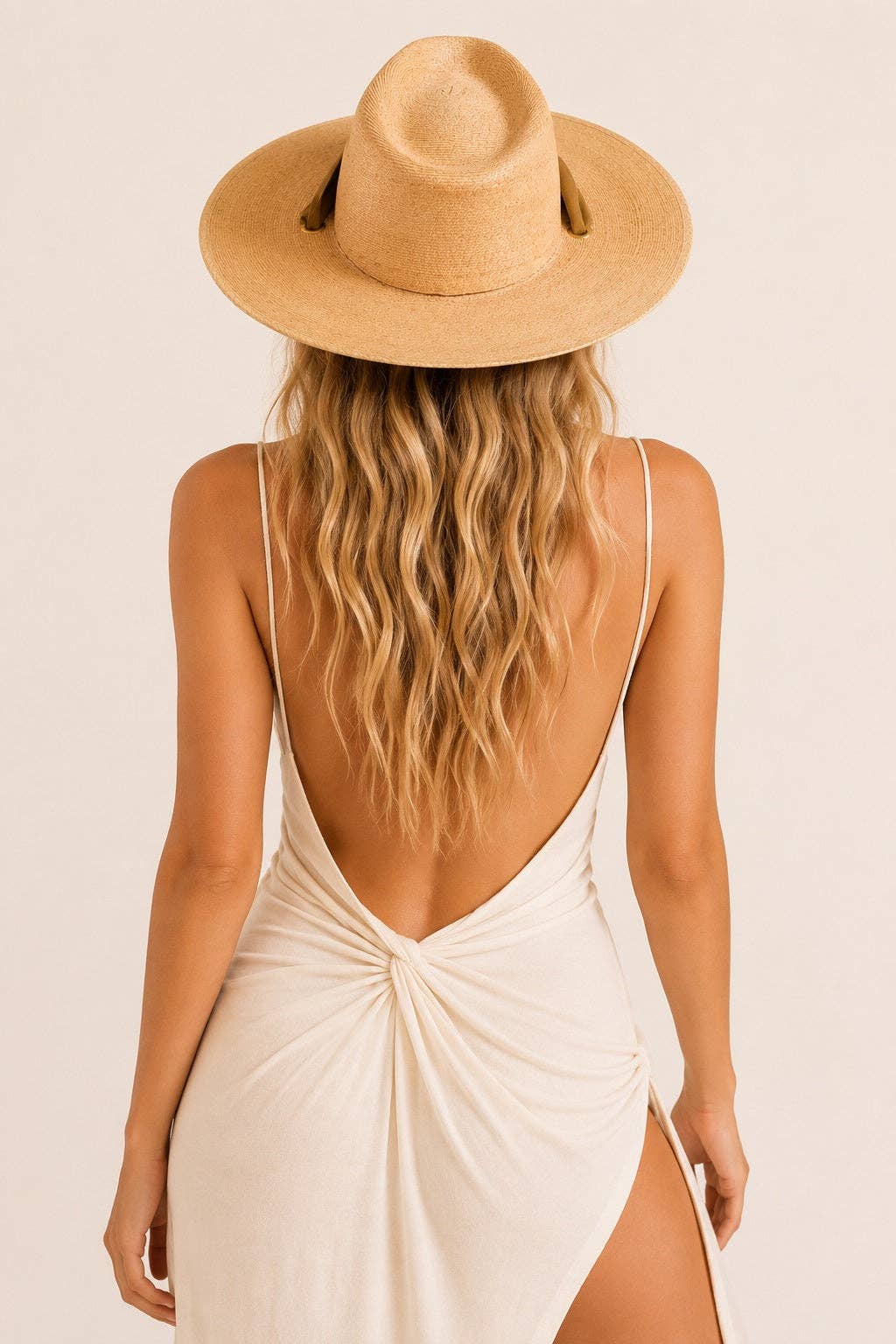 Leah Straw Western Crown Hat: Tan / M