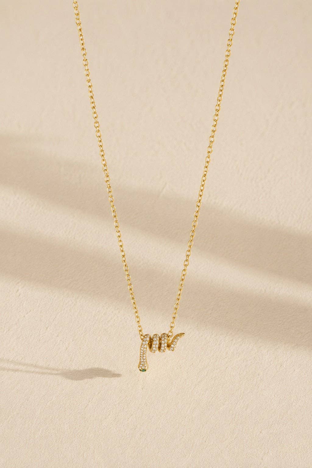 Soleil Serpent Necklace: Gold