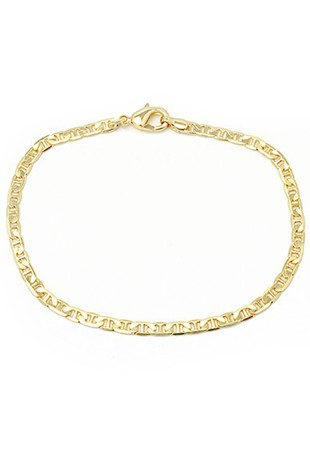 Gold Filled Figaro Linked Chain Bracelet #10256
