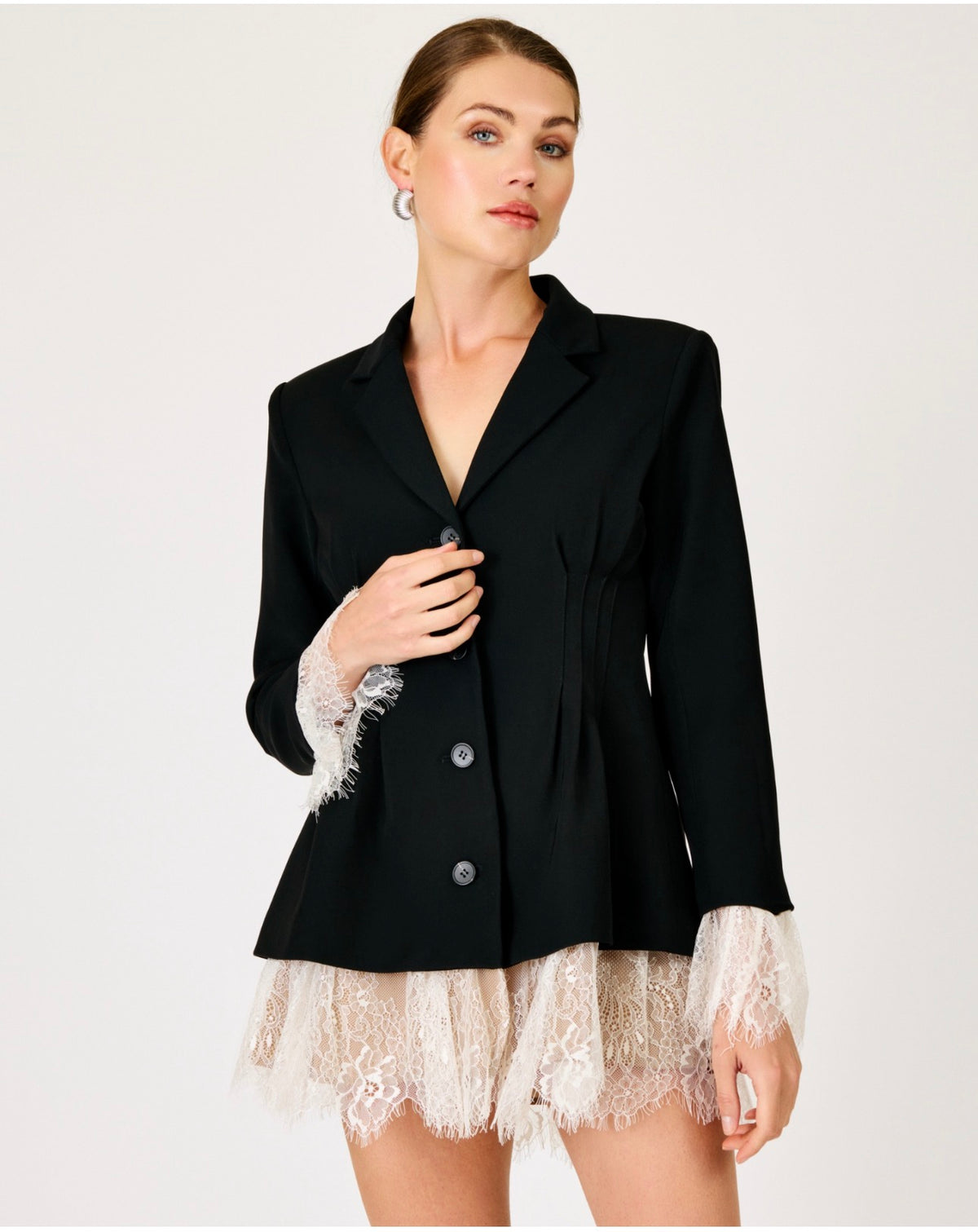 Designer Lace Blazer Dress