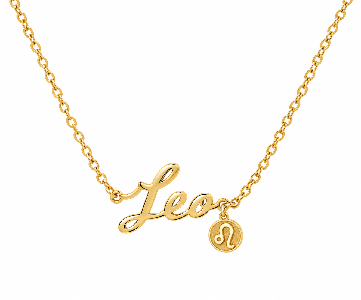 Necklace Zodiac Leo Gold Dipped