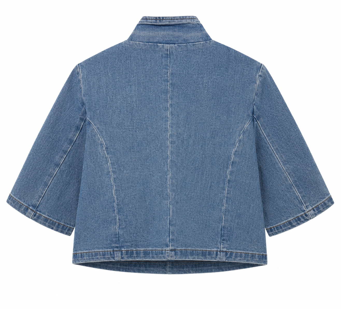 Denim Collared Match Top