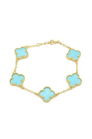 Clover Chain Bracelet Satinless Steel 7” +1” #70920252