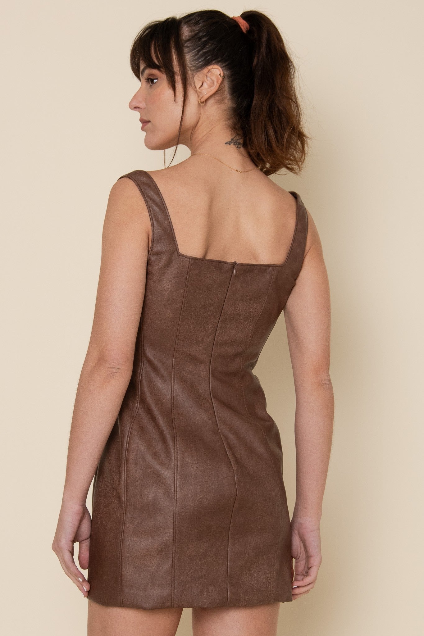 Leather Mini Dress