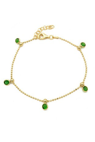 Bracelet Circle Emerald Colored Deets