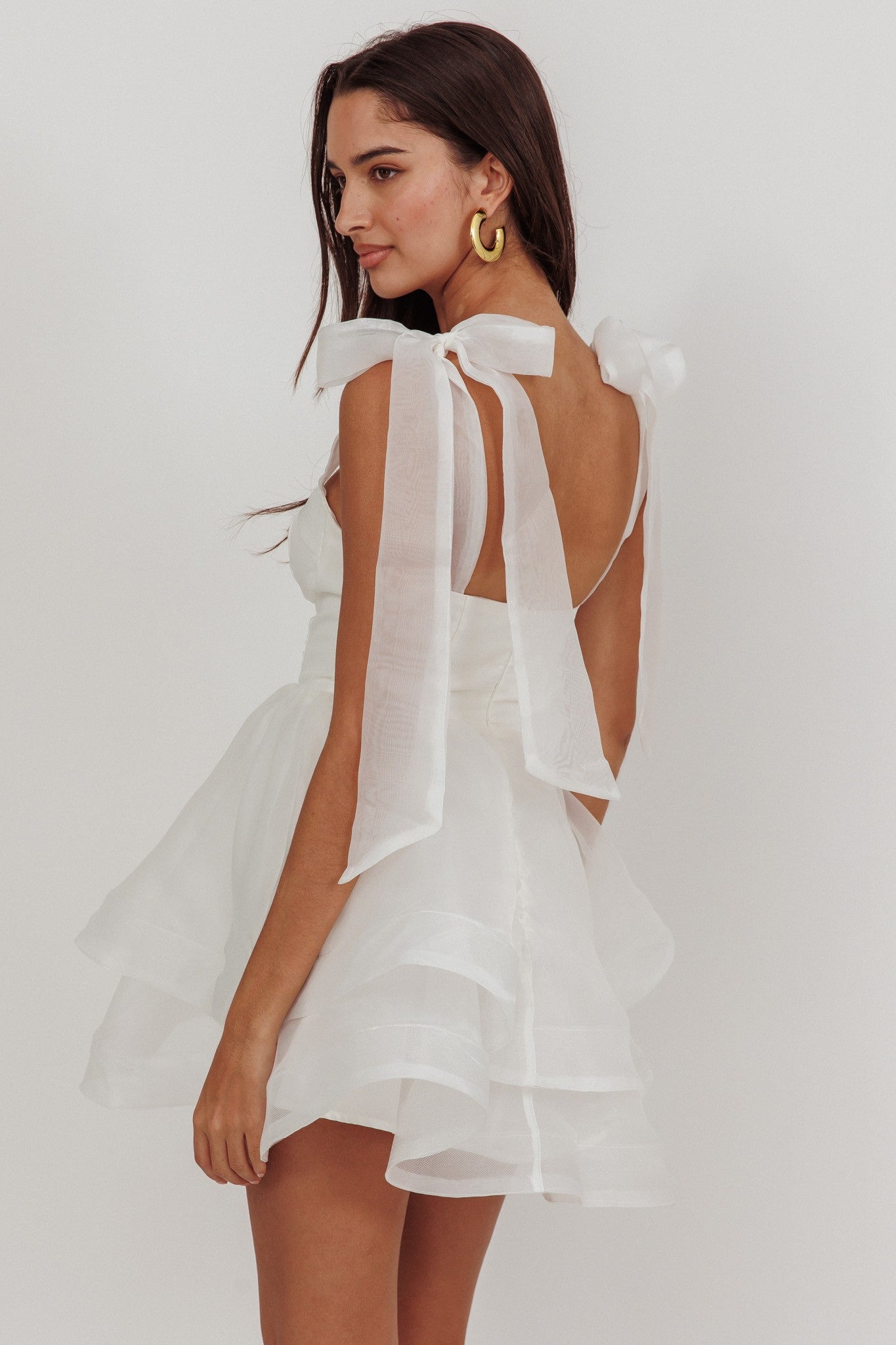 Organza Square Neck Dress