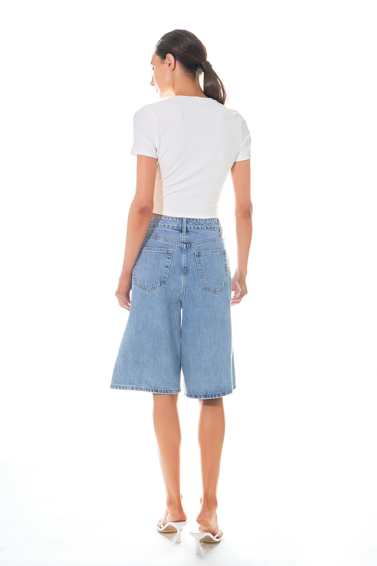 Cropped Bustier Short Sleeve Top