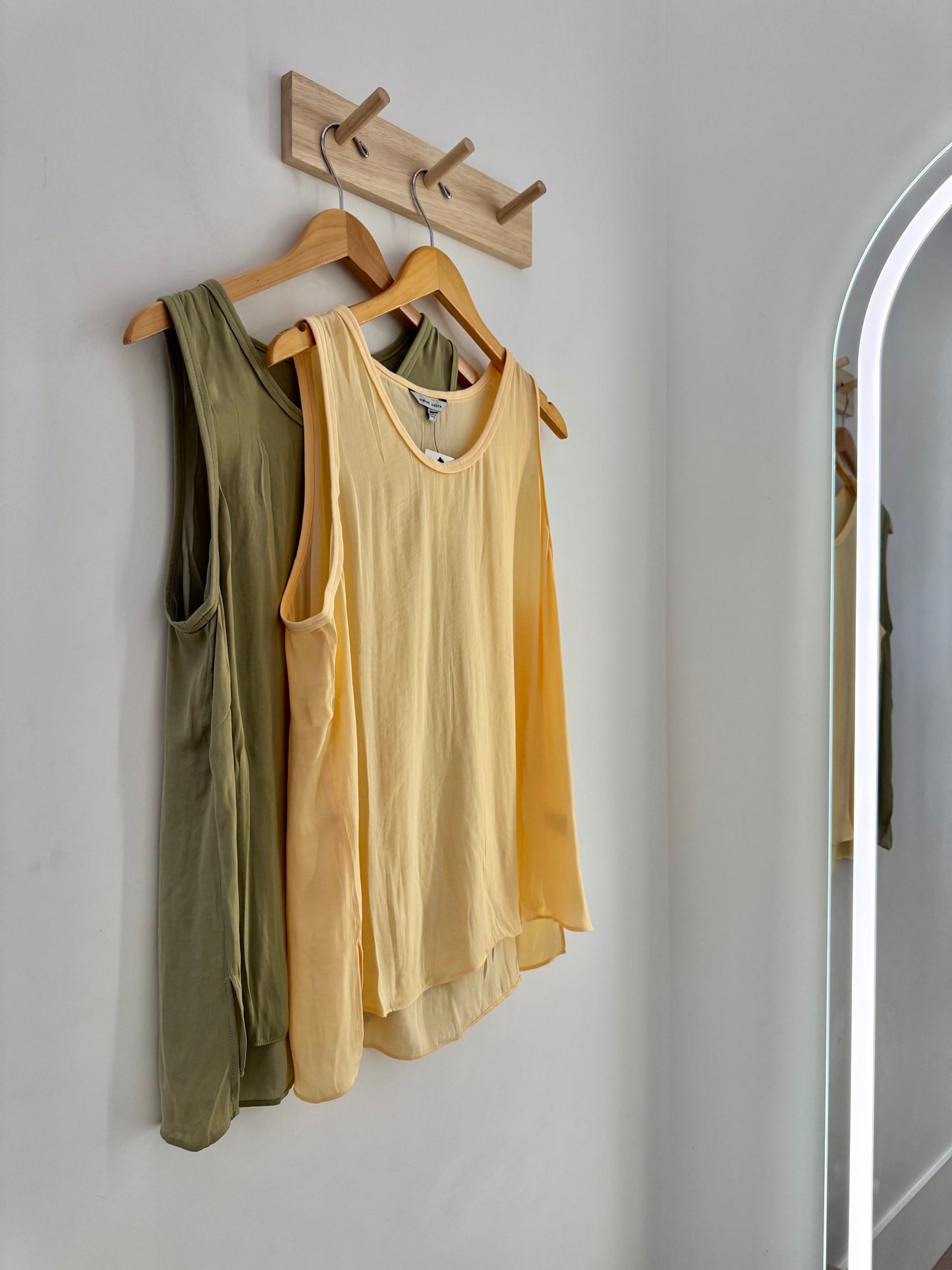 Spring Scoop Neck Satin Tank