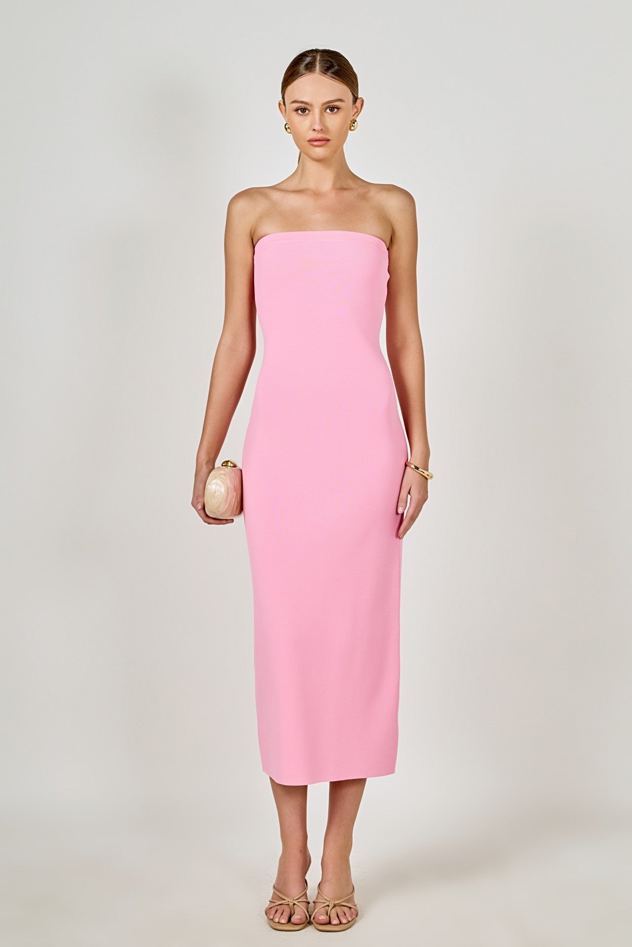Pink Strapless Dress
