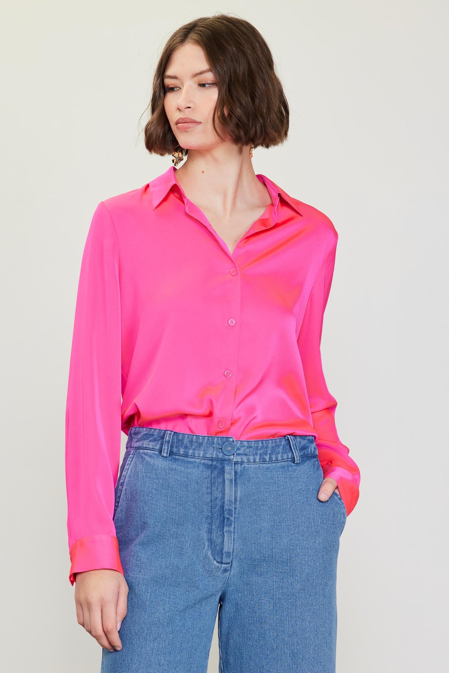 Neon Pink Blouse
