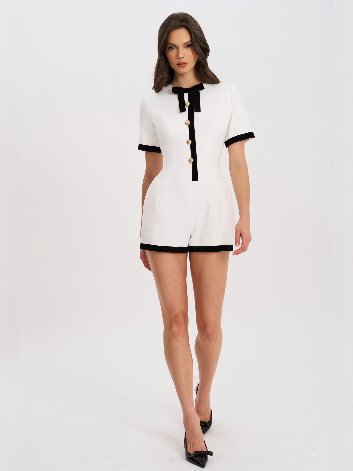 Romper With Black Trim