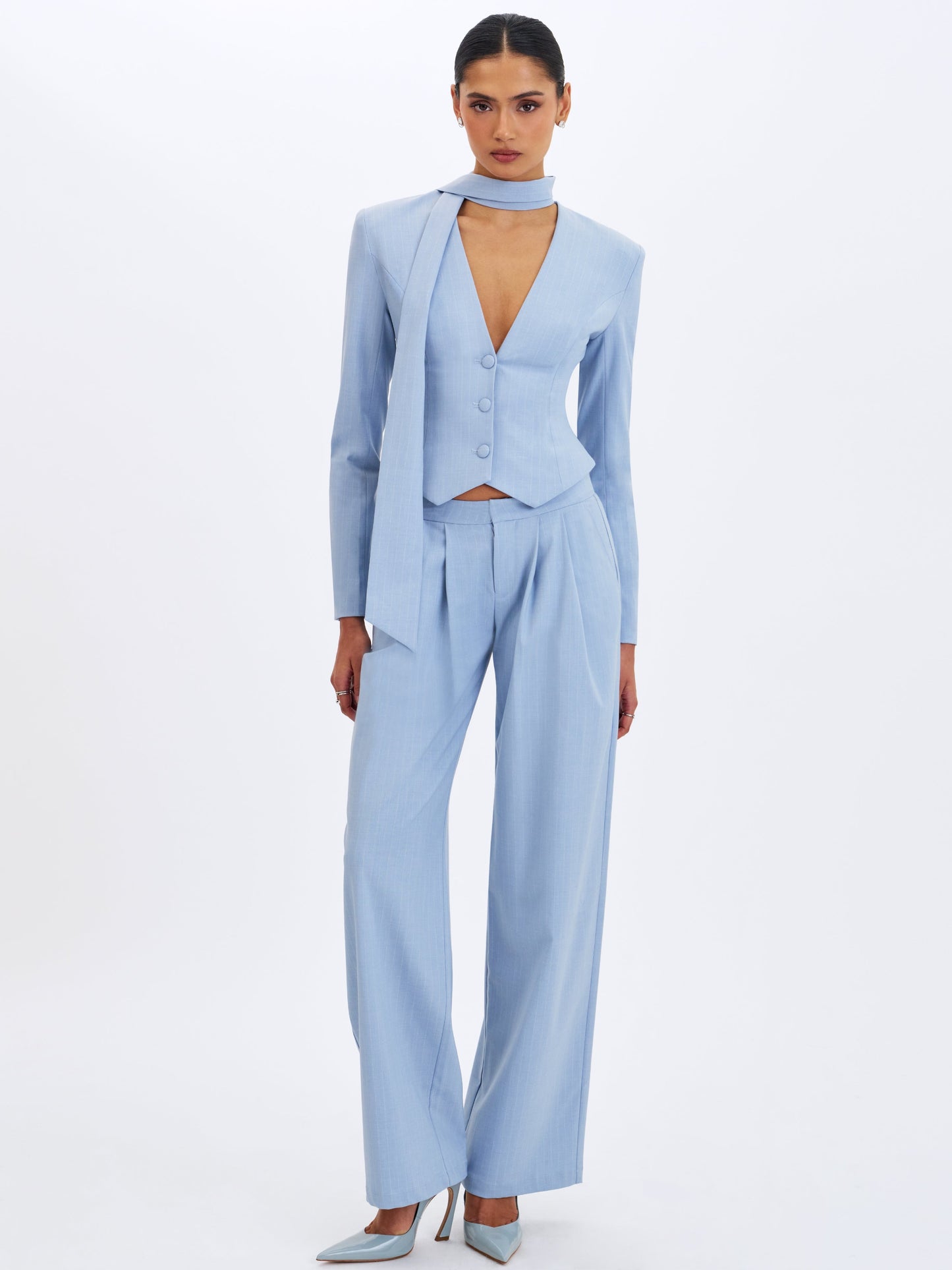 Designer Blue Pleat Pant ONLY