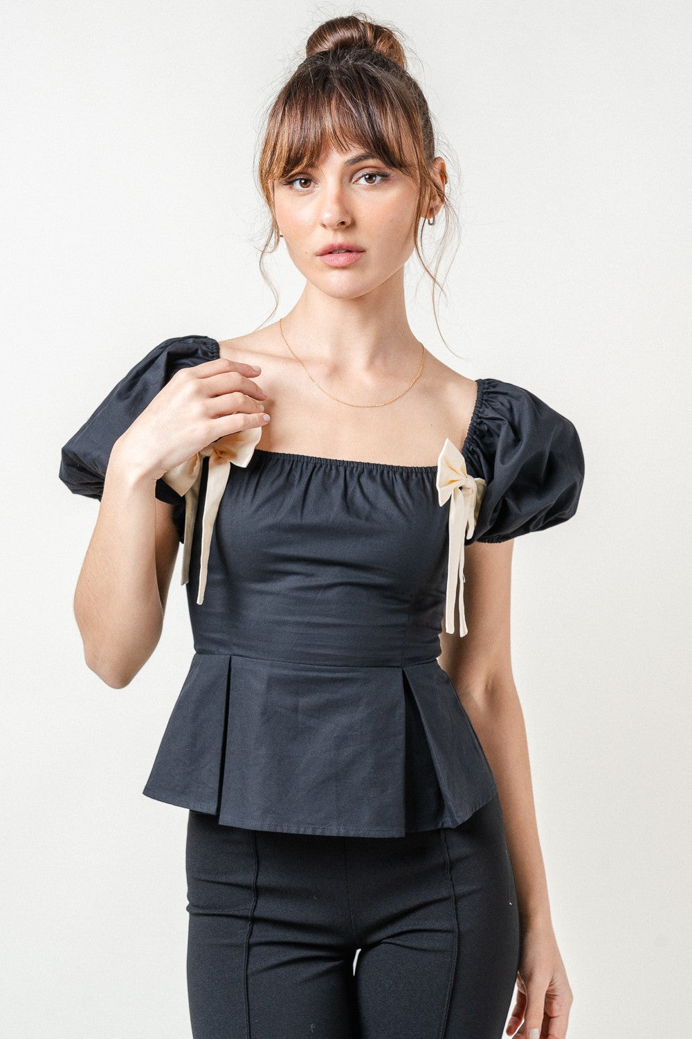 Bow Detail Top