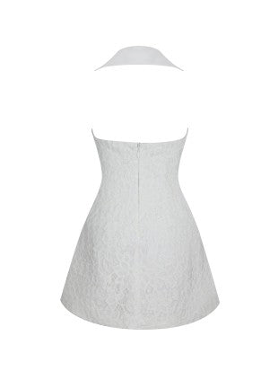 Halter A-Line Lace Dress