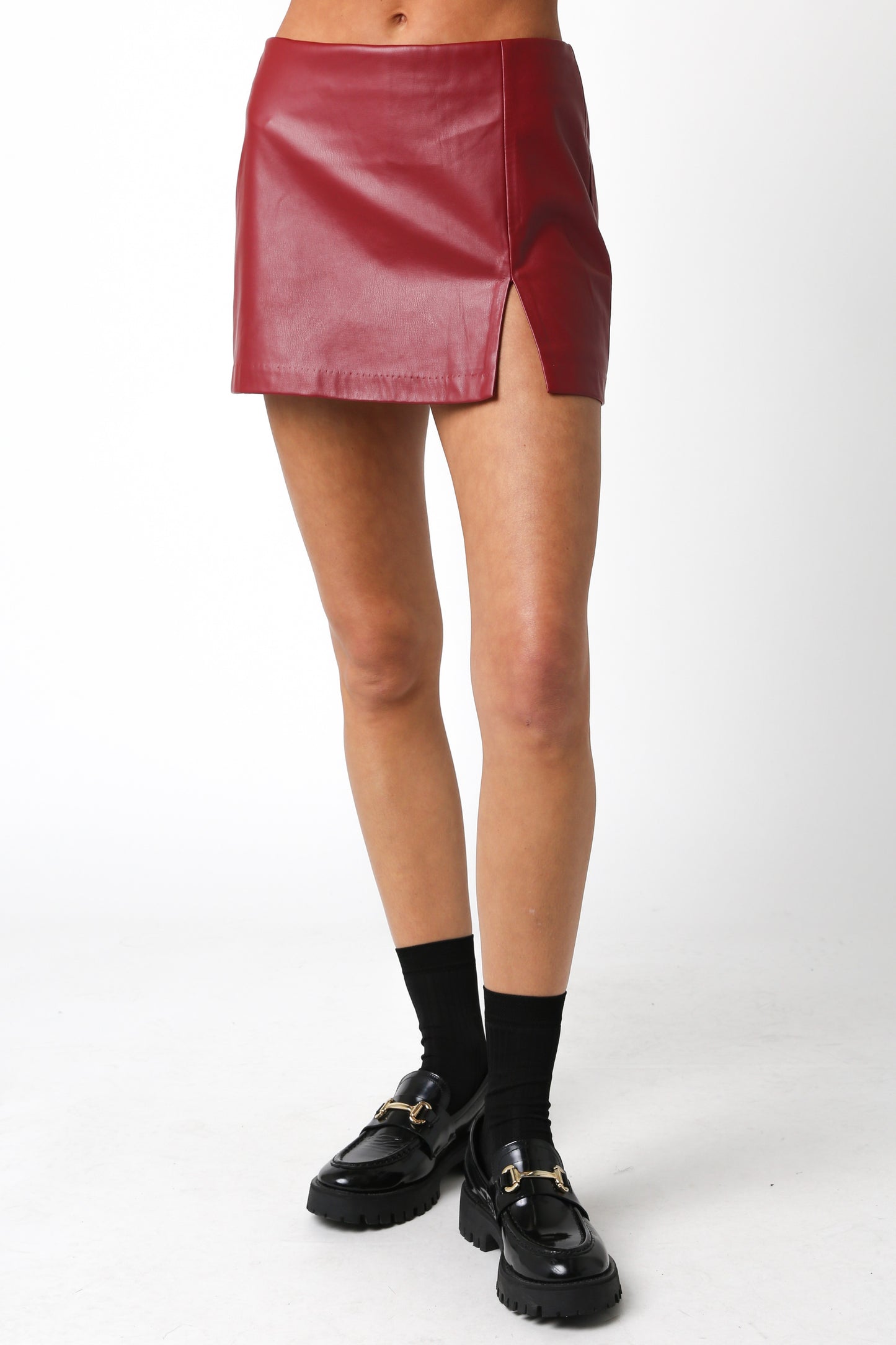 Faux Leather Skirt