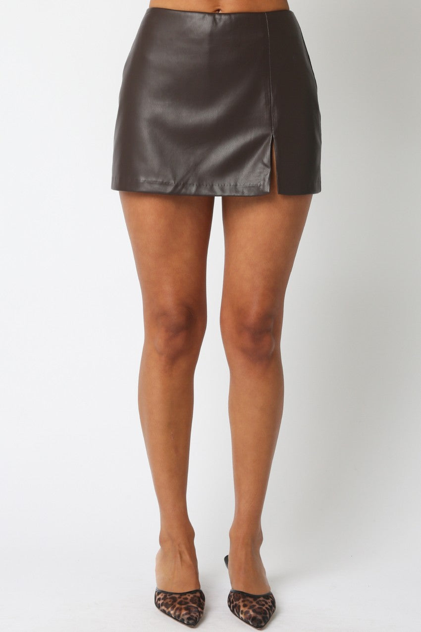 Faux Leather Skirt