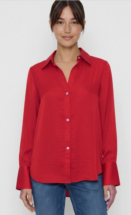Satin Long Sleeve Top