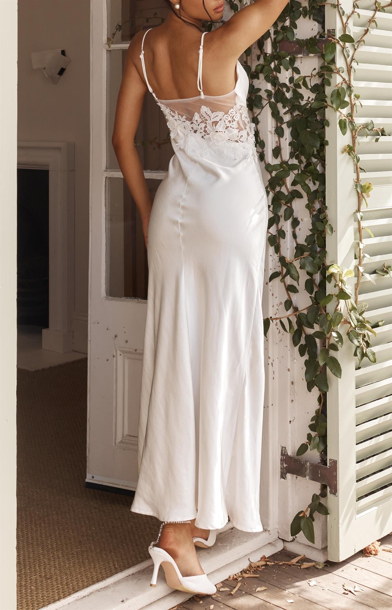 Lace Trim Maxi Dress