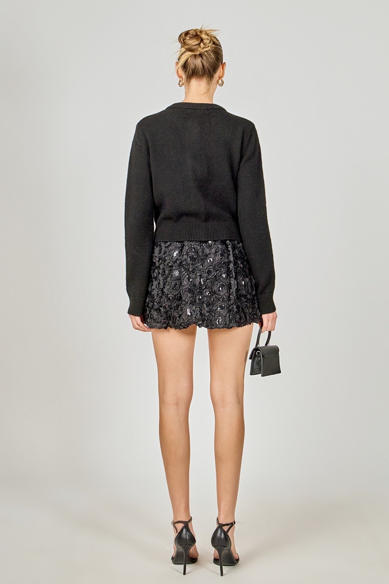 Sequin Floral Skirt