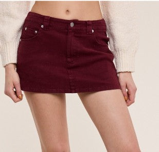 Mid Rise Plum Skirt