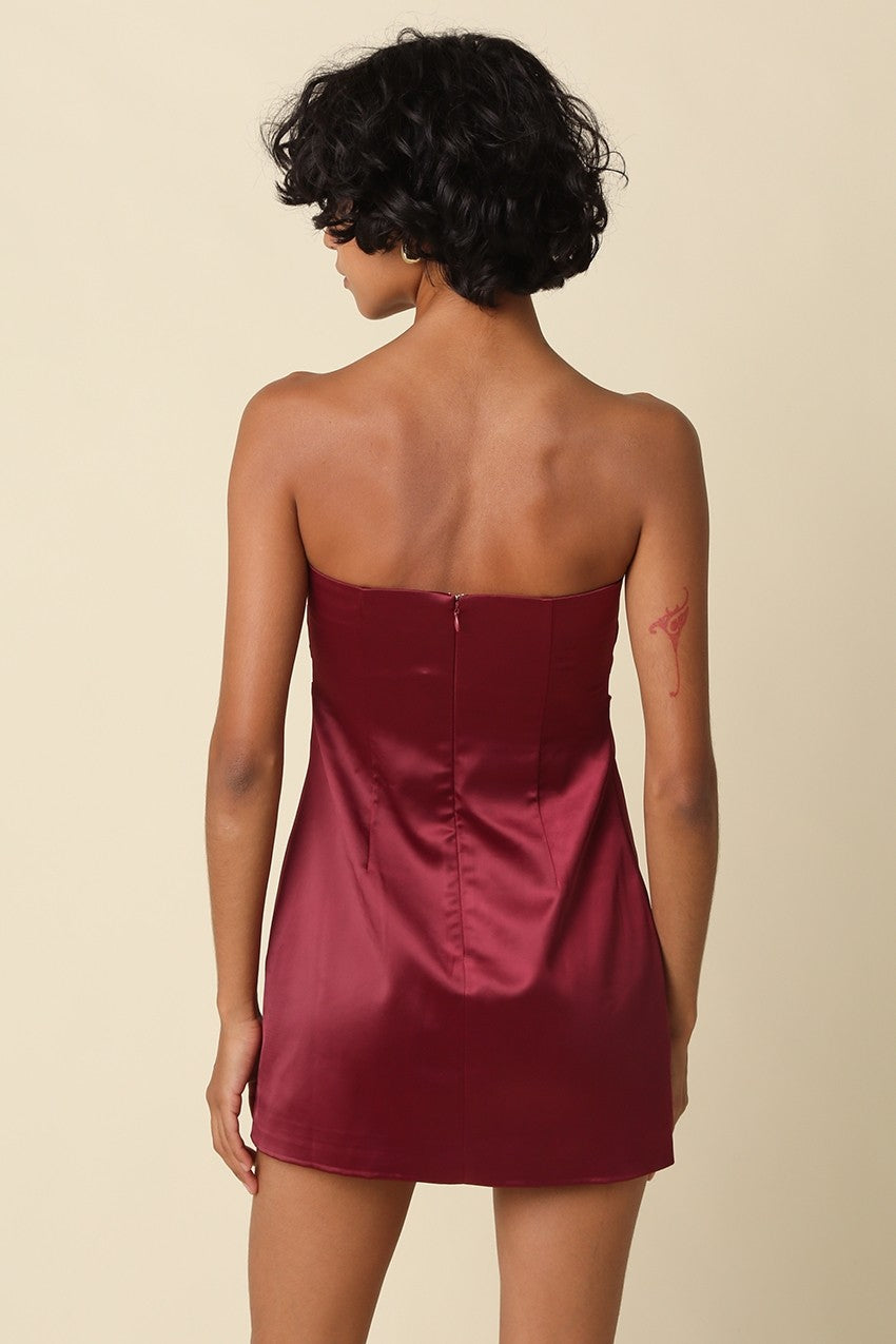 Satin Strapless Dress