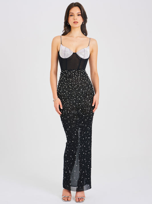 The Jimena Crystal Embellished Dress Gown