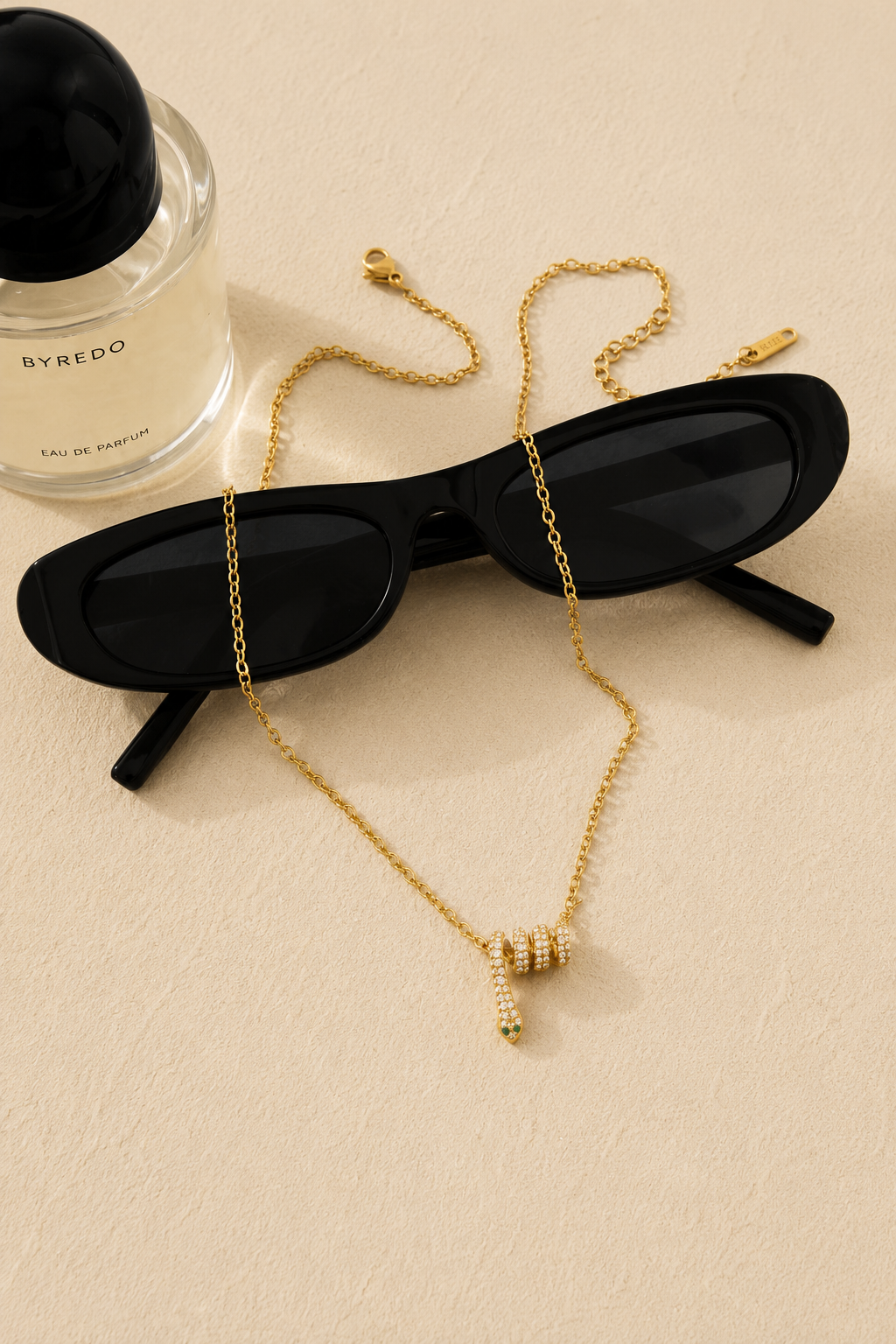 Soleil Serpent Necklace: Gold