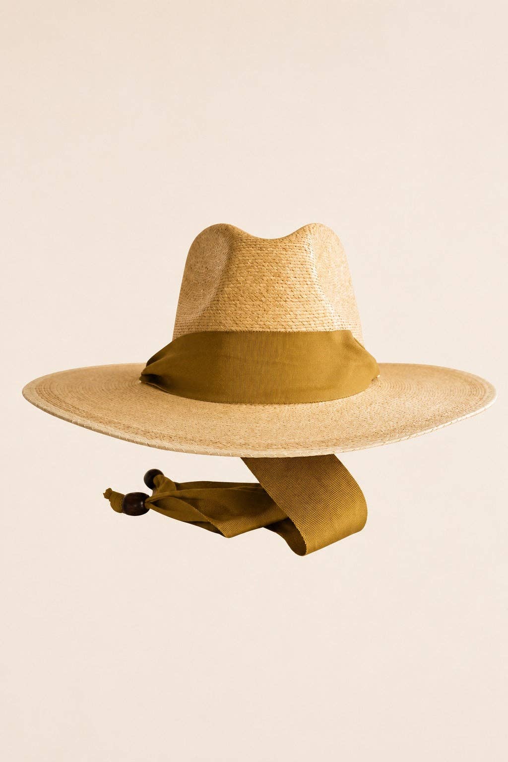 Leah Straw Western Crown Hat: Tan / M