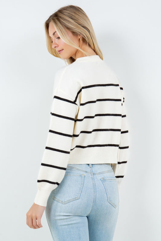 Long Sleeve Top Horizontal Stripes