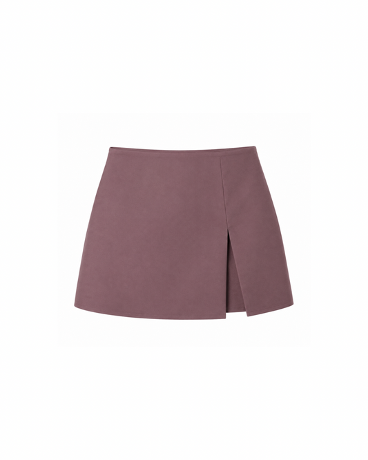 Brown Slit Skort