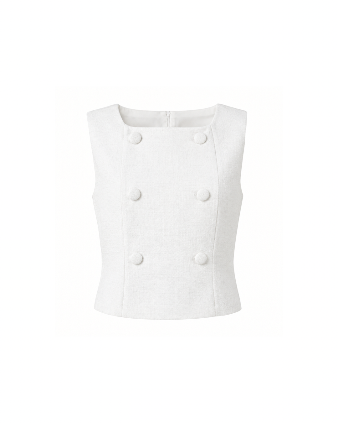 Double Breasted Crop Vest