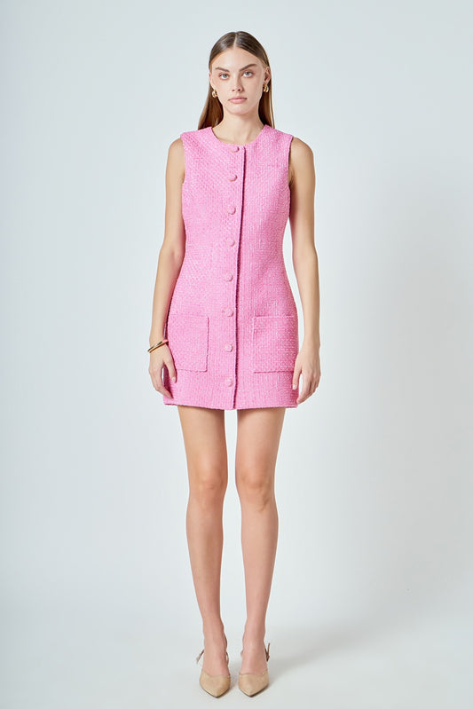 Tweed Pink Dress