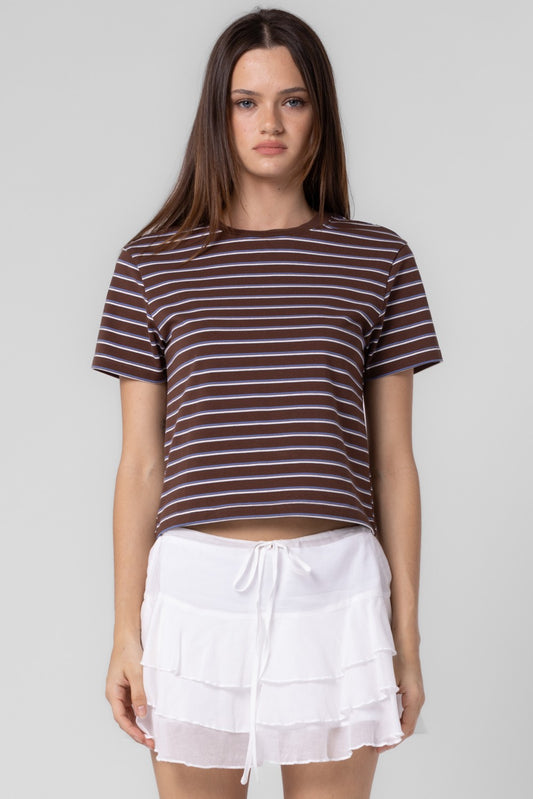 Brown Stripe Tee