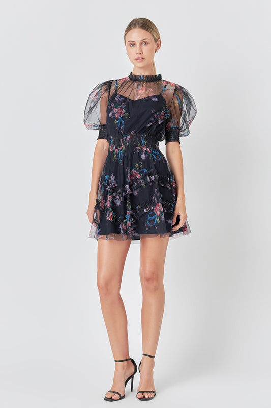 Mesh Mini Dress