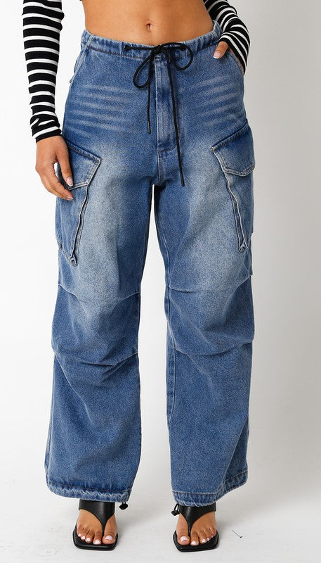 Denim Chute Pant