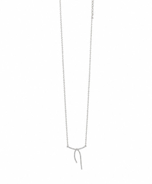 Necklace Bow Design Cubic Zirconia