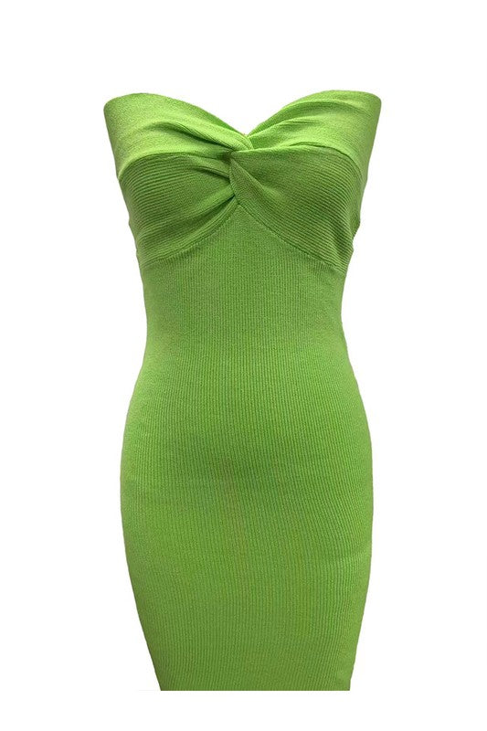 Strapless Knot Top Dress