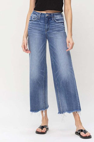 FM High Rise Wide Leg Crop Denim