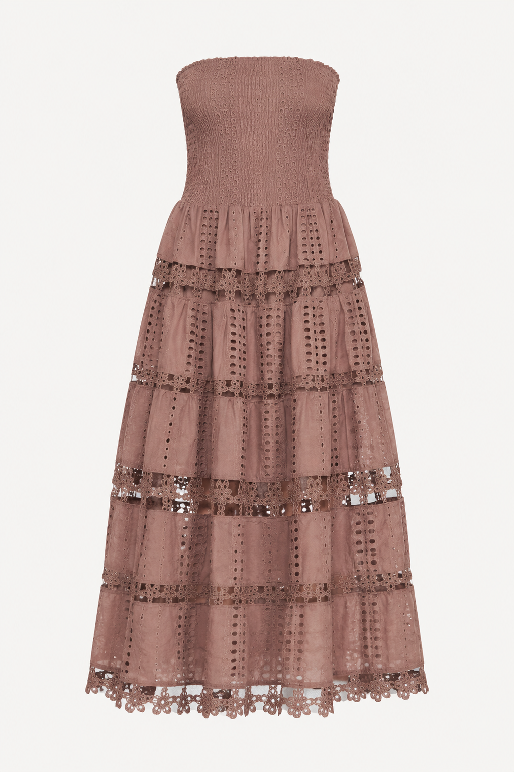 Eyelet Lace Strapless Dress