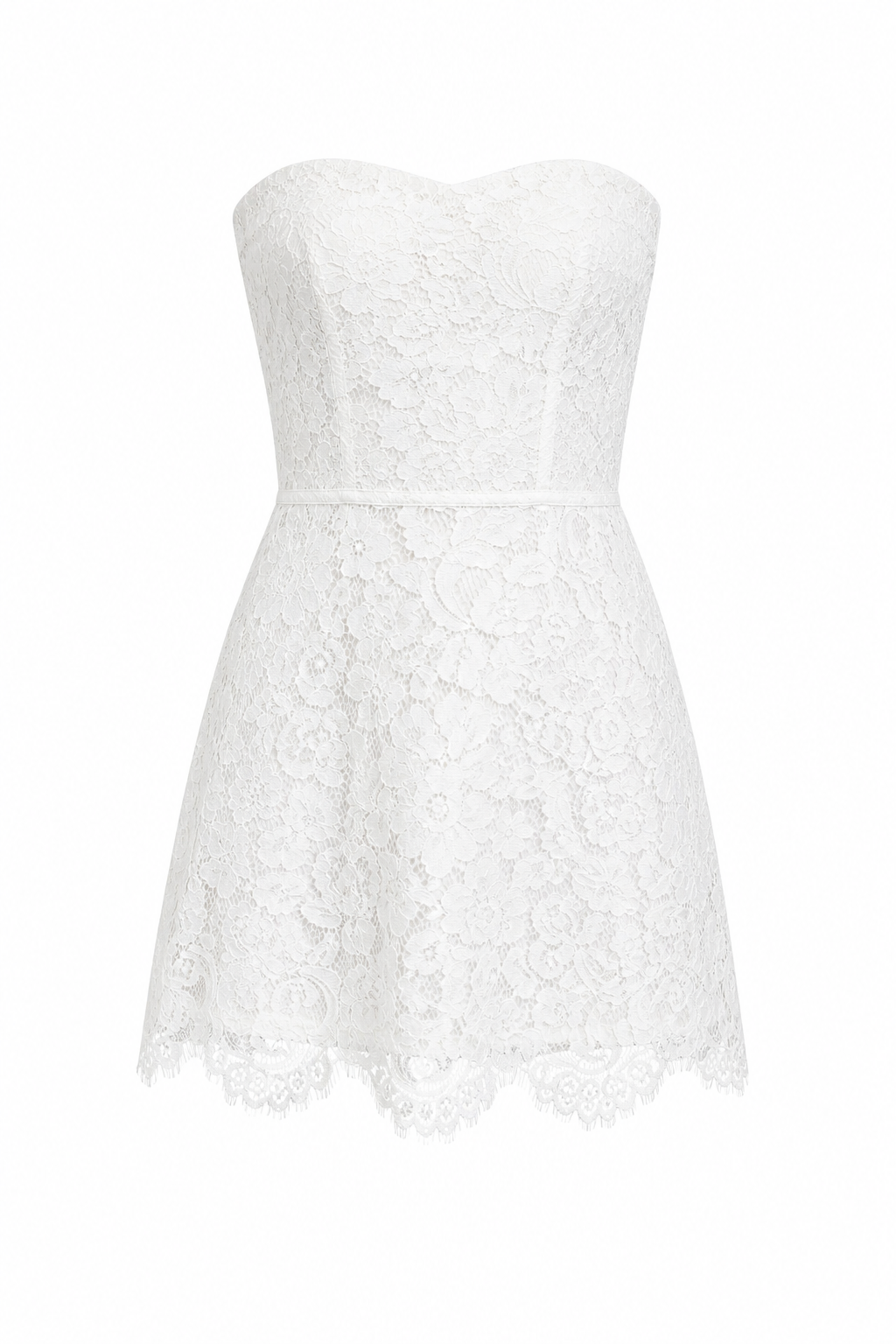 Lace Tube Mini Dress