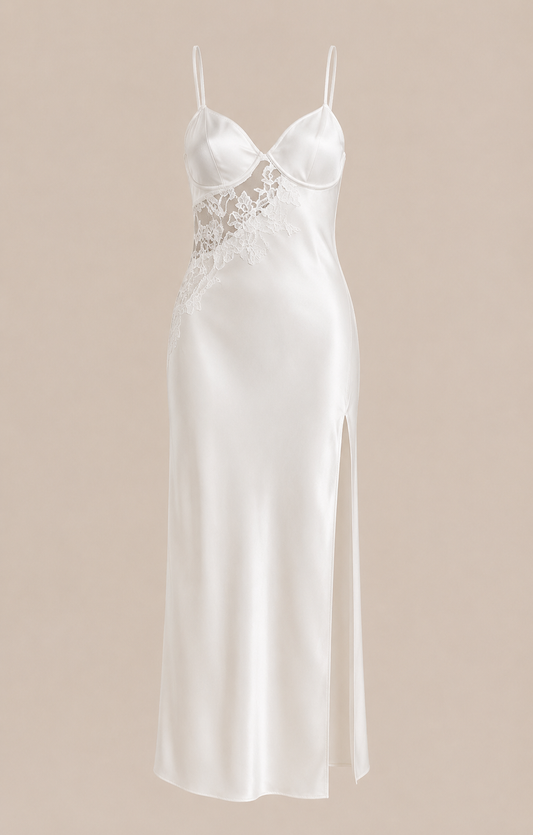 Lace Trim Maxi Dress