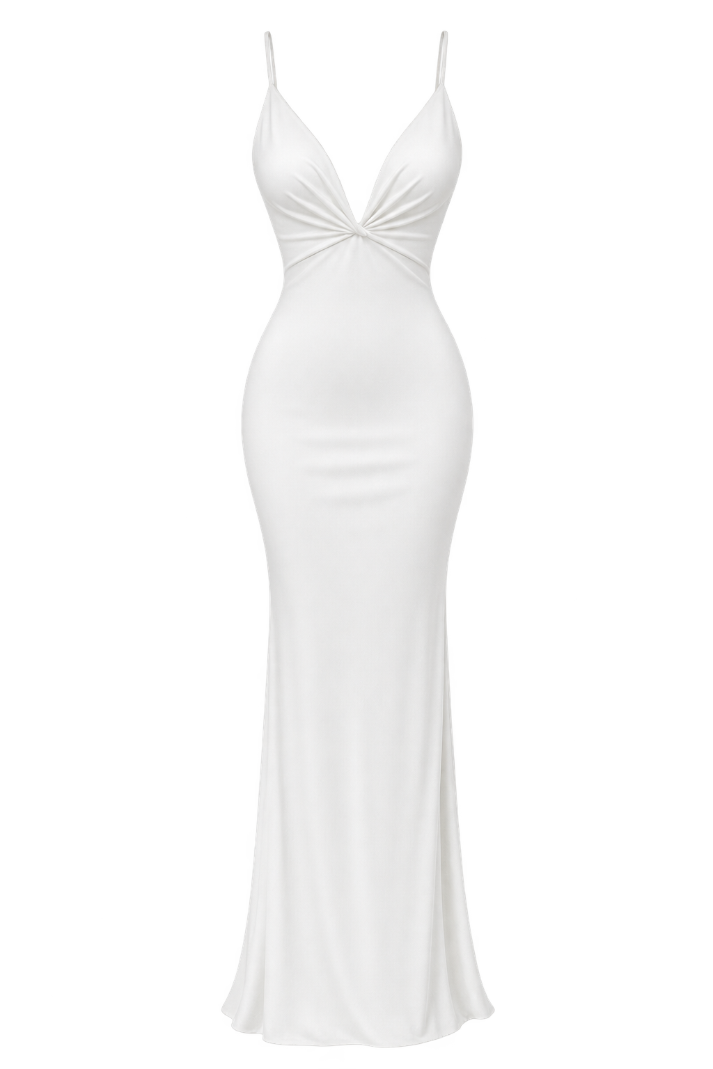 Open Back White Dress