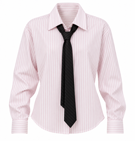 Pink Stripe Tie Top