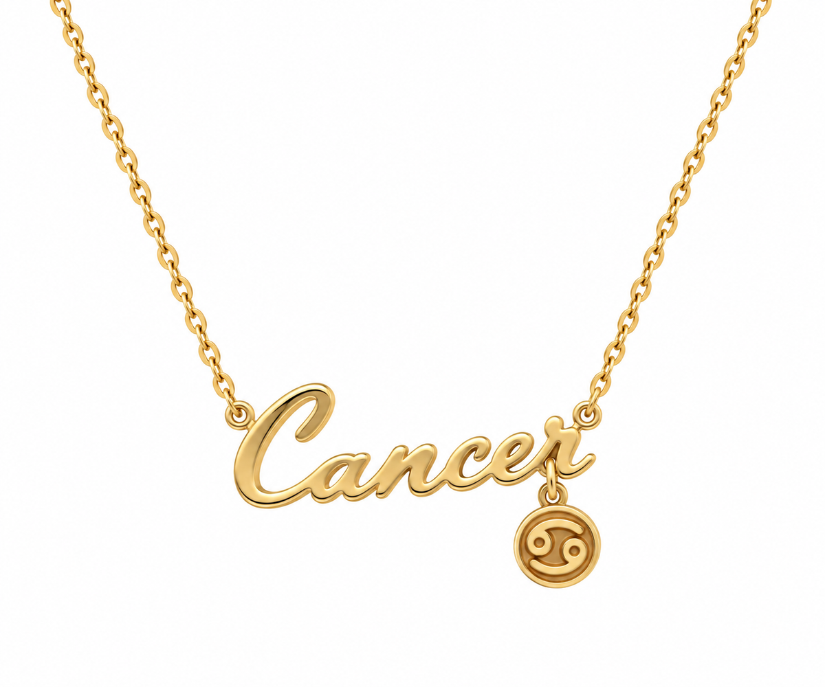Necklace Zodiac Cancer Gold Dipped