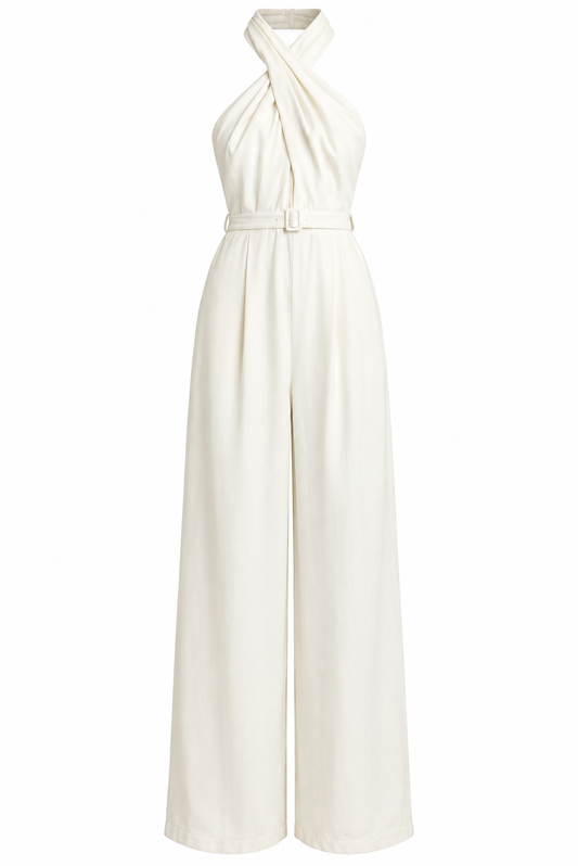 Criss Cross Halter Jumpsuit