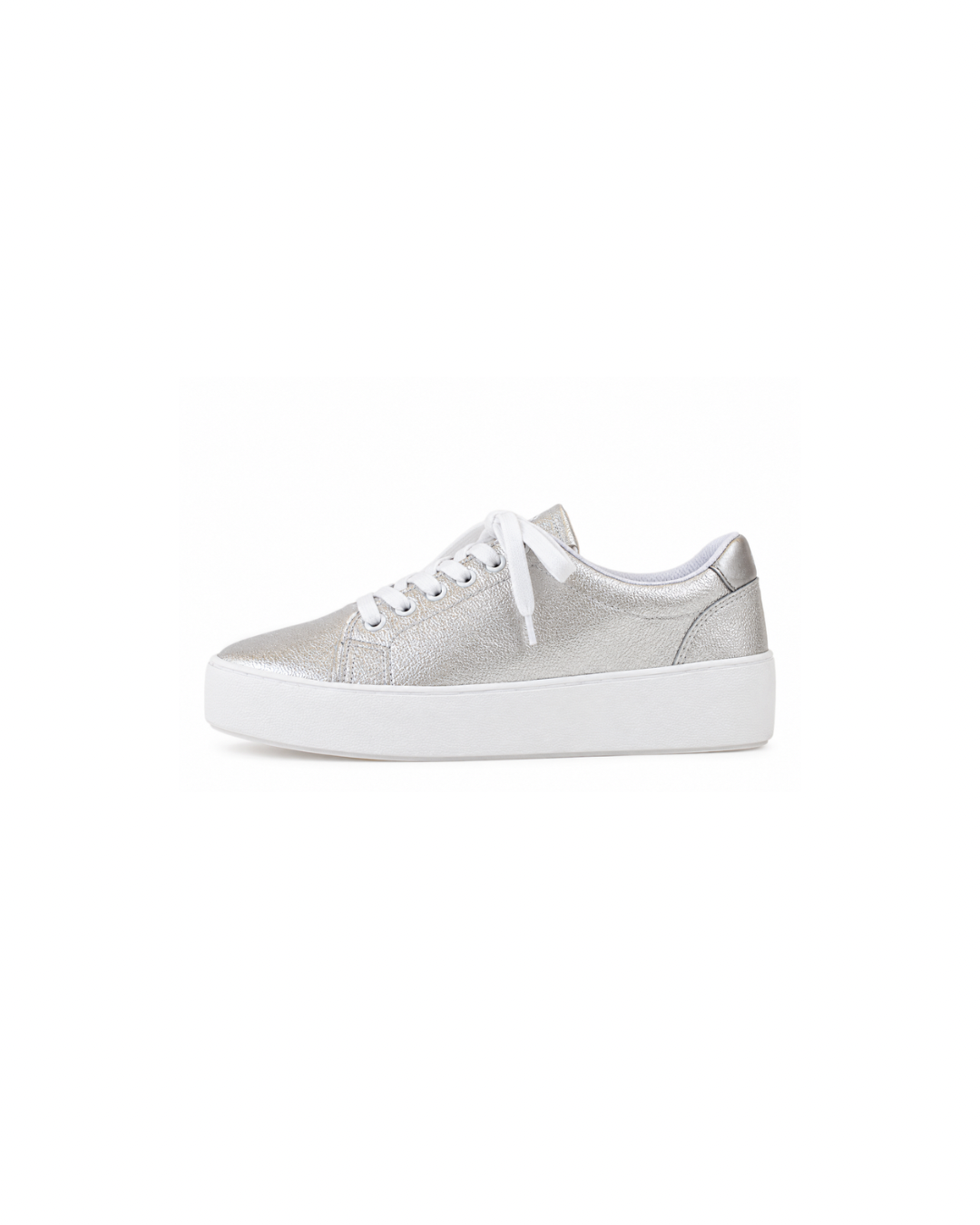 CCrew Lace UP Trim Sneaker in Silver SALE