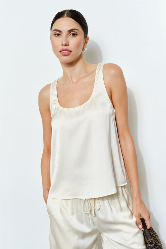 The Cordova Satin Tank Top