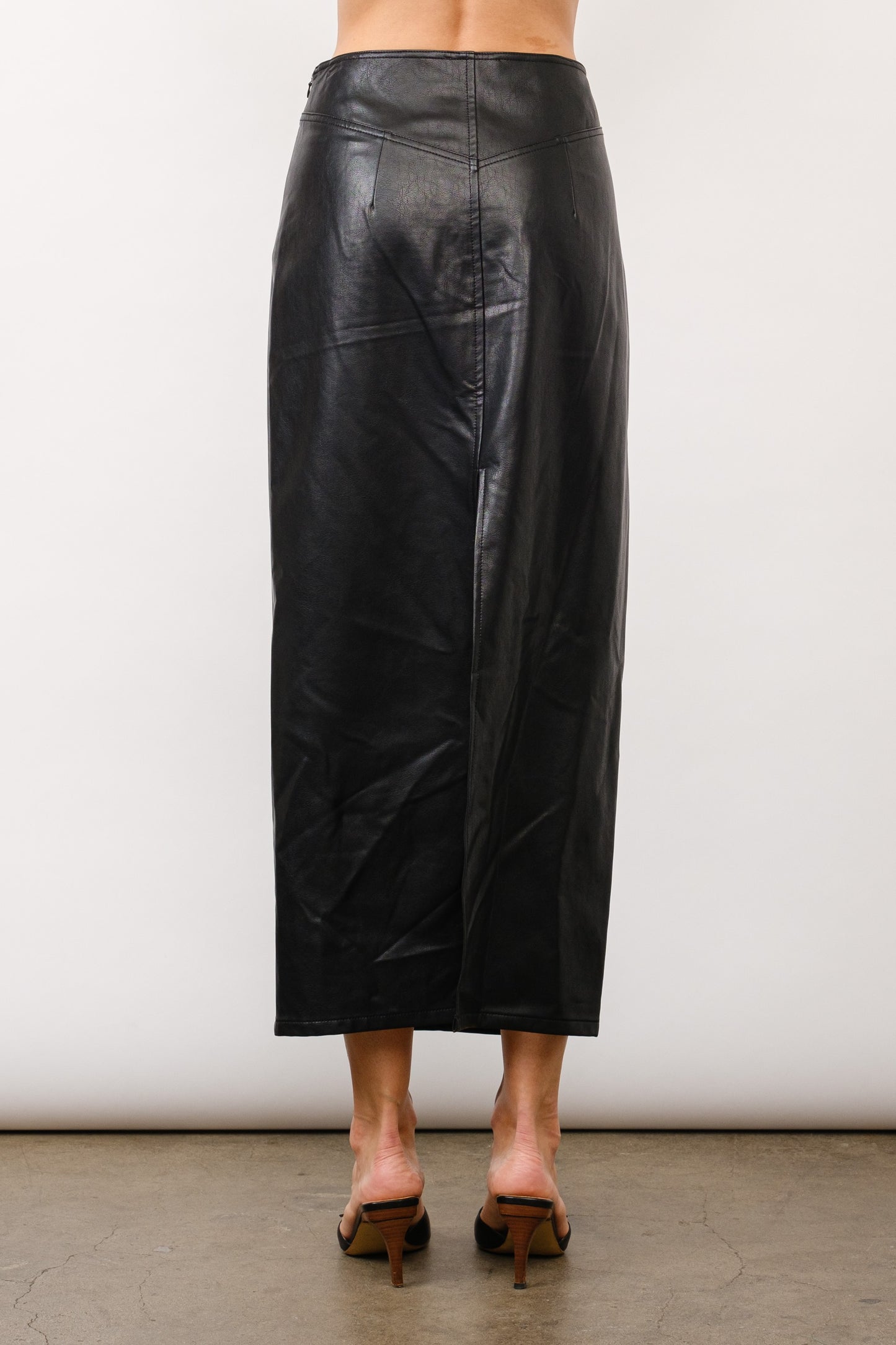 Faux Leather Skirt